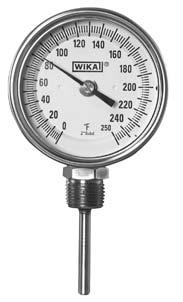 30060D010G4 30090D010G4 30120D010G4 Type TI.50 Category Process Grade Thermometer, Resettable Connection ½" NPT back Dial size 5" Stem length 2½" 4" 6" 9" List price $88.60 $88.