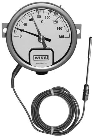 GAS ACTUATED THERMOMETERS Mechanical Temperature > Gas Actuated Thermometers > Ordering Gas Actuated Thermometers Type TI.