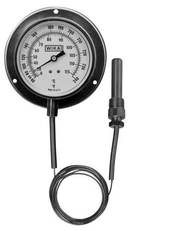 VAPOR ACTUATED THERMOMETERS Mechanical Temperature > Vapor Actuated Thermometers > Ordering Vapor Actuated Thermometers Type TI.V20 / TI.V25 / TI.V35 / TI.