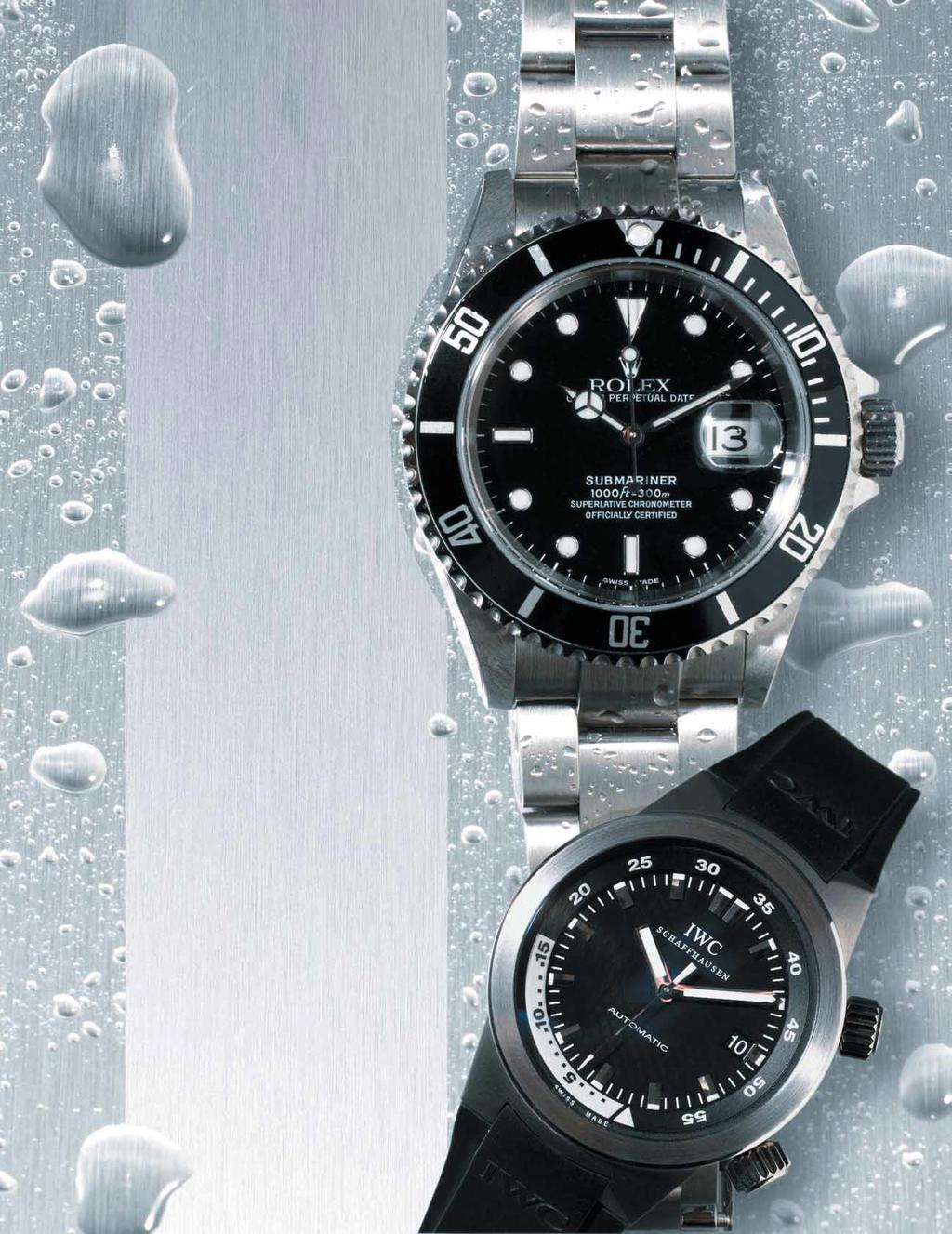 Rolex Submariner Encased in stainless steel and sapphire crystal glass, the Submariner is capable of doing the job in any environment. Rated to 300m.