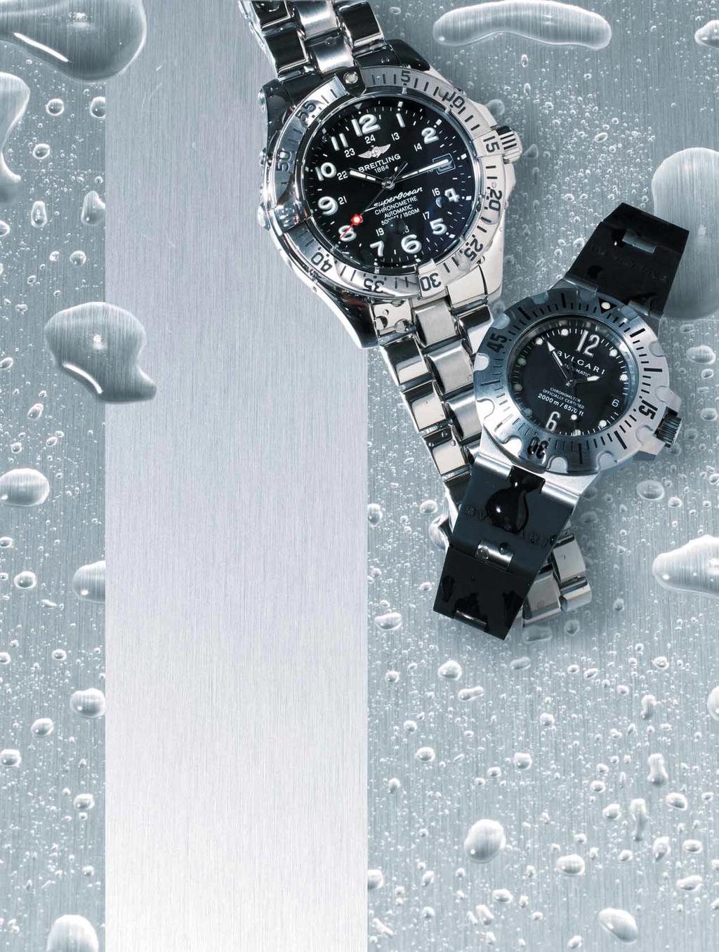 Breitling Super Ocean Developed in the 1950s, the Super Ocean features thick glare-proof glass. Waterresistant to 1500m. $3030 corrosion or condensation was revealed.