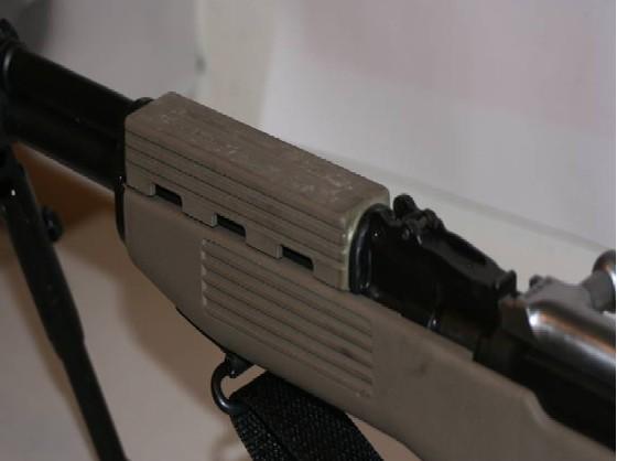 Stock Install: 1-Handguard installation. Before installing the Tapco hand guard, the picatinny rail should be removed to provide a proper sight picture.