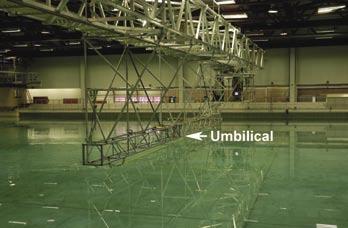 The umbilical was heavily instrumented to acquire records of bending and axial strain and lateral acceleration in both cross-flow and in-line directions at several stations.