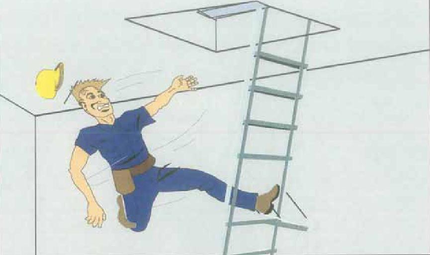safety harness (figure 4.4). Check lighting is adequate particularly at the bottom of the ladder.