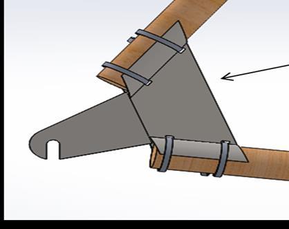 Figure 7: Rear Dropout SolidWorks Model The system designed to transfer the moments at the head tube joint can be seen in Figure 8.