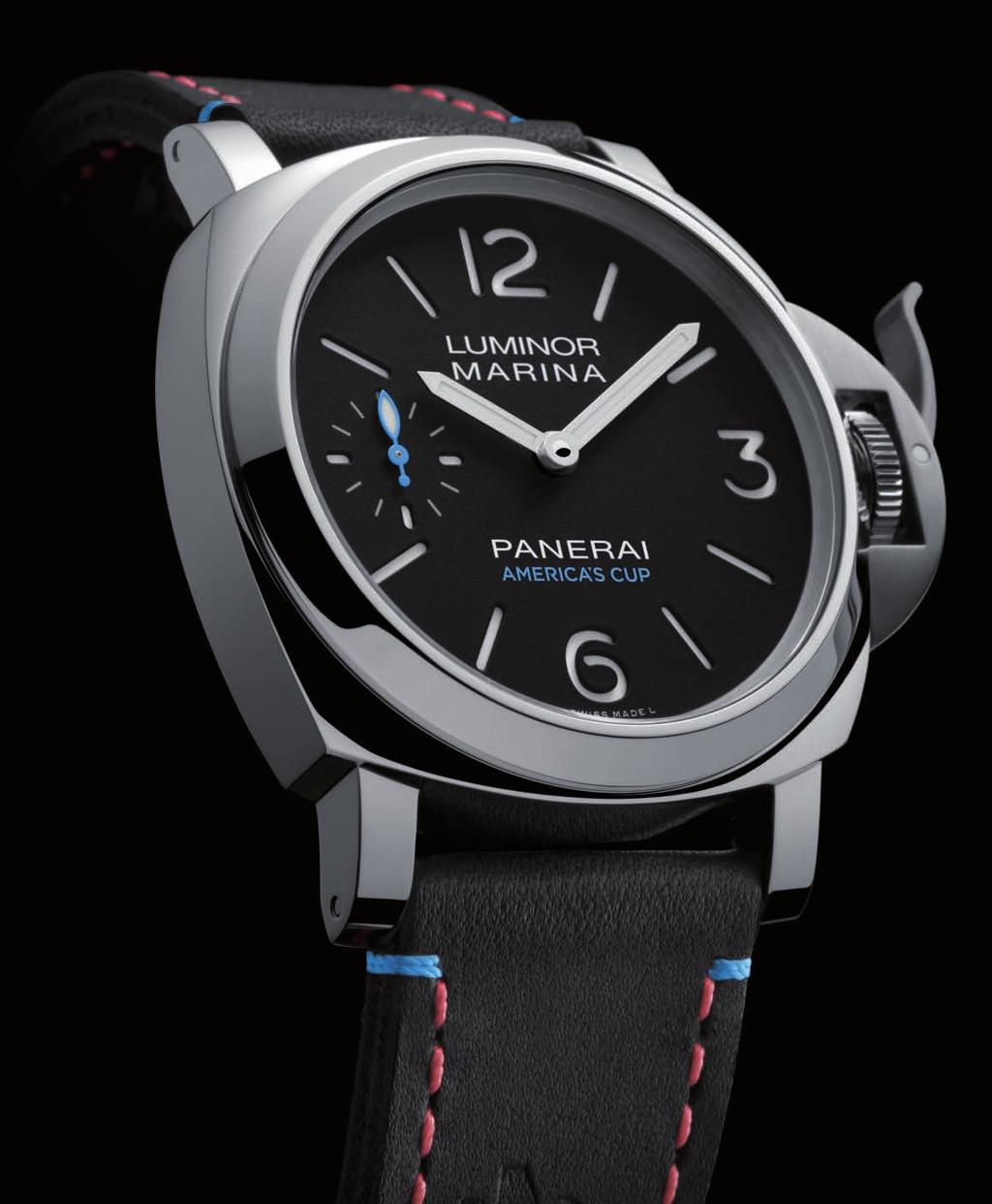 LUMINOR MARINA ORACLE TEAM USA 8 DAYS ACCIAIO 44mm OFFICIAL WATCH OF ORACLE TEAM USA AMONG THE SPECIAL EDITIONS CREATED BY PANERAI AS OFFICIAL WATCHES OF ORACLE TEAM USA FOR THE 2017 AMERICA S CUP IS