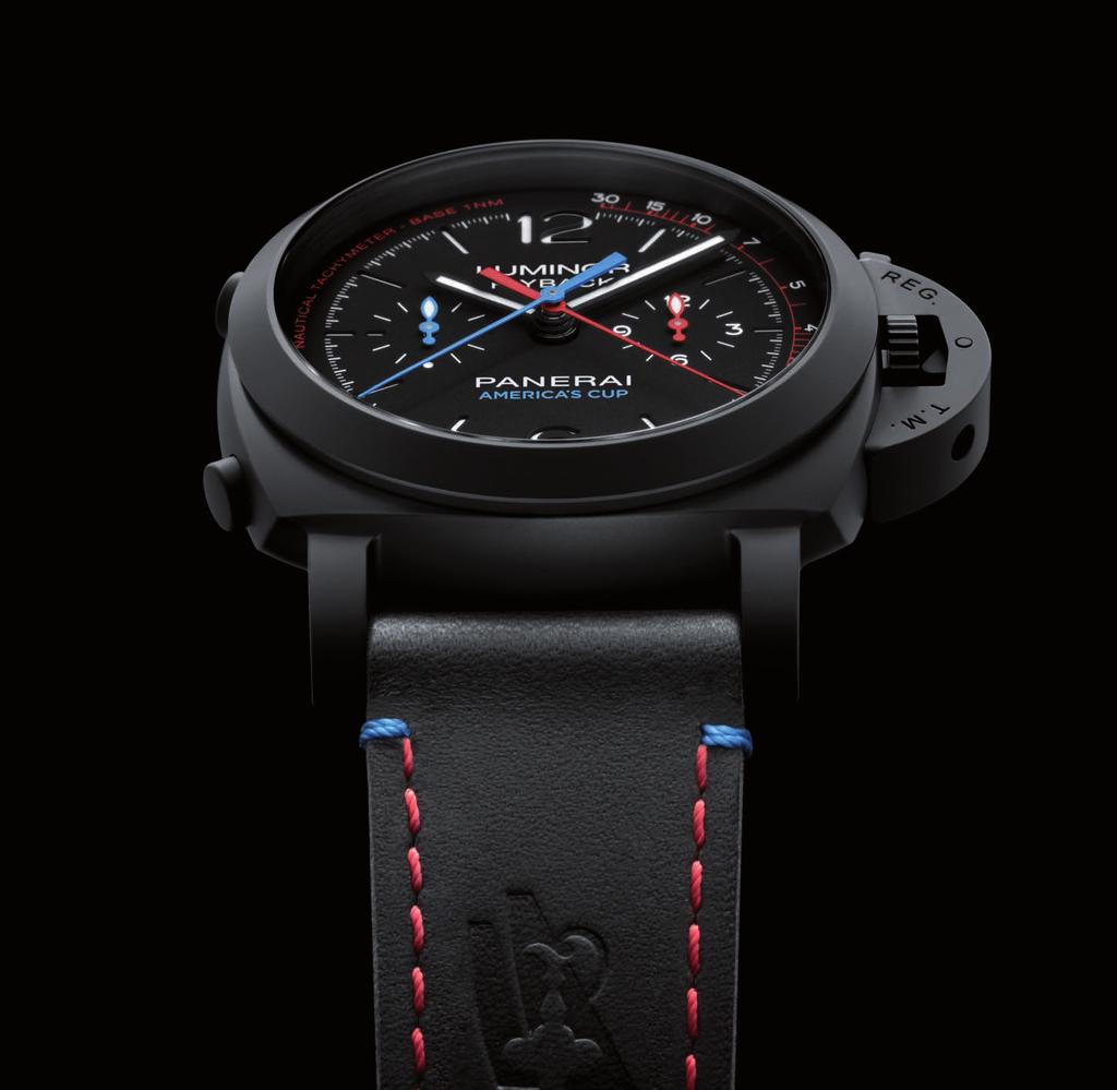 LUMINOR 1950 ORACLE TEAM USA 3 DAYS CHRONO FLYBACK AUTOMATIC CERAMICA 44mm OFFICIAL WATCH OF ORACLE TEAM USA ONE OF THE THREE OFFICIAL WATCHES CREATED BY PANERAI FOR ORACLE TEAM USA, DEFENDER OF THE