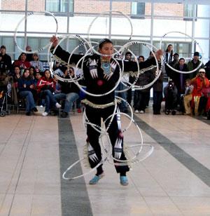 Dance Styles Hoop Dance Specialty dance using any number of hoops Men and women perform it the hoop symbolizing the never-ending circle of life shapes are formed in