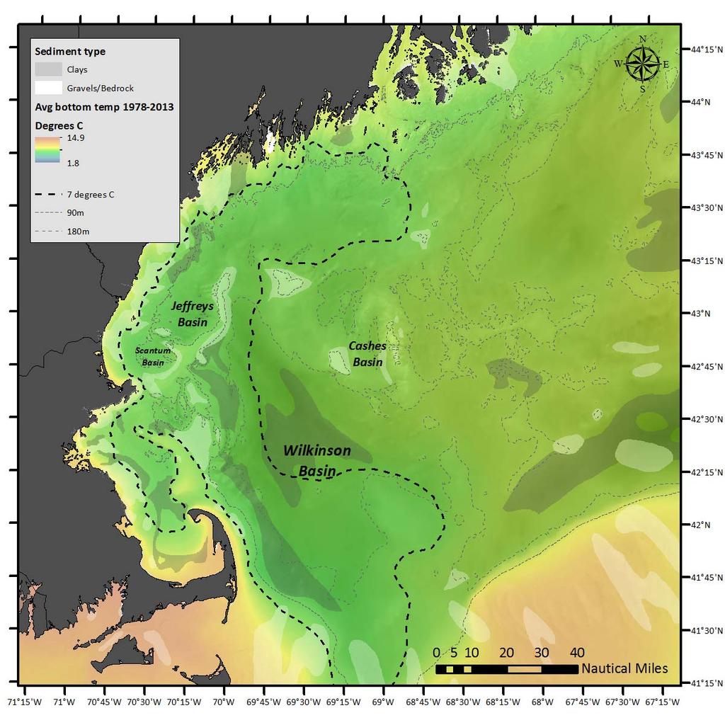 Figure 8. Habitat map for the Gulf of Maine.