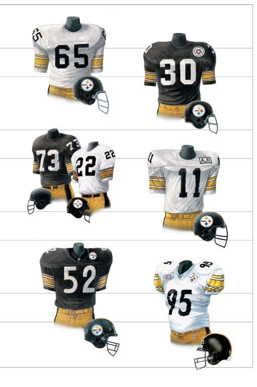 STEELERS All-Time Uniforms 1974 2000 1978 1975 1988 2005 MEDIA