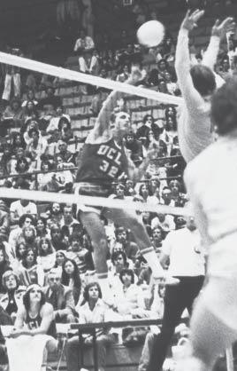 1970 - at UCLA The Bruins won the fi rst NCAA championship in Pauley Pavilion by surviving a round-robin tournament and easily sweeping Long Beach State in the fi nal.