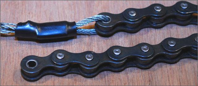 Figure 13 - Garage door opener chain Sometimes, you may require a very long chain when making a long cargo trike or even a very tall bike.