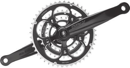 Mr. Whirly Crank 25 The easiest way to get to know Mr. Whirly is as a complete crankset.