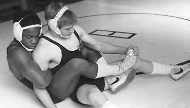 The defensive wrestler may grasp the instep, heel or ankle