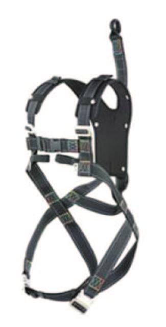 g., oil field work, painting and tar roofing). Figure 6: Types of high visibility full body harnesses.