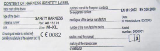 device; trademark, manufacturer s identification or supplier responsible for acting on behalf of the manufacturer of the product (for claiming compliance to certain standards); standard s