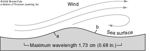 Wind Waves Wind waves are gravity waves formed by the transfer of wind energy into water. Wind forces convert capillary waves to wind waves.