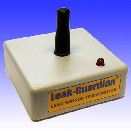 When a leak is detected by the sensing pads of the Leak-Guardian Sensor/ Transmitter power is sent through the unit which then transmits a radio signal to the Leak-Guardian Receiver Module, shutting