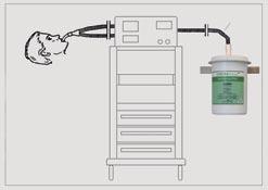 4. Application areas of the CONTRAfluran TM - System 4.1. Application in operation areas with exhaust device Anaesthetic apparatus Flexible hose ISO 22 5.