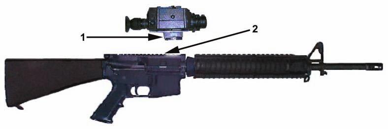 Figure 2-35. Mounting TWS on an M16A1/A2/A3. b. M16A4/M4-Series Weapons (Figure 2-36).