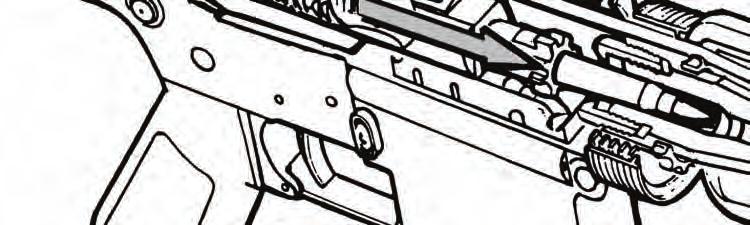 (1) As the bolt carrier group continues to move forward, the face of the bolt thrusts the new round