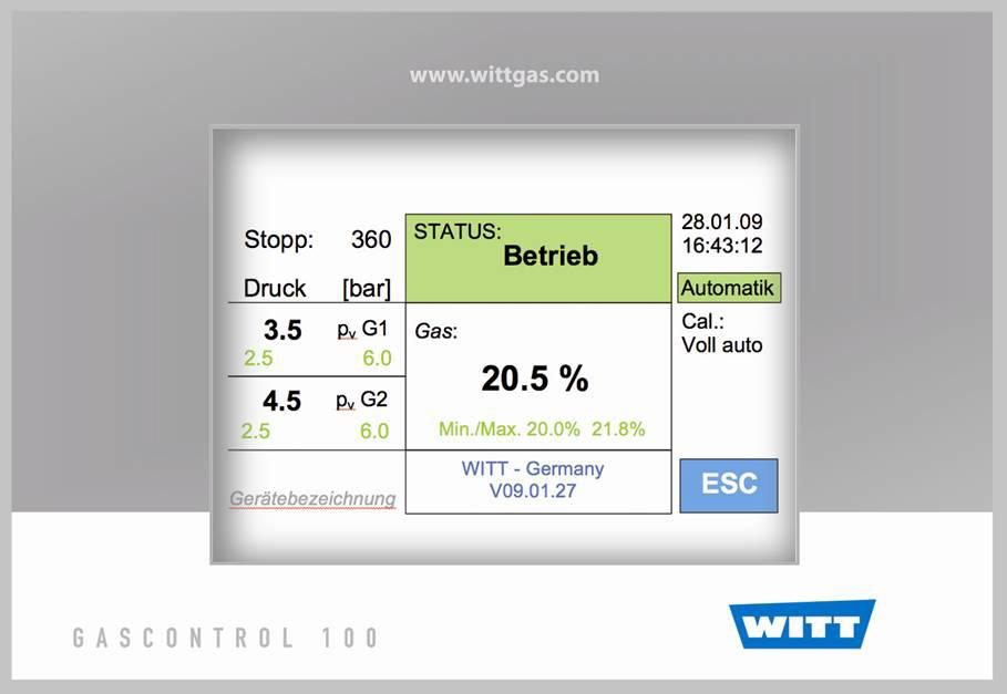 Gascontrol - Web visio NEW Remote and Control - Function via Ethernet for controlling of software GasControl.