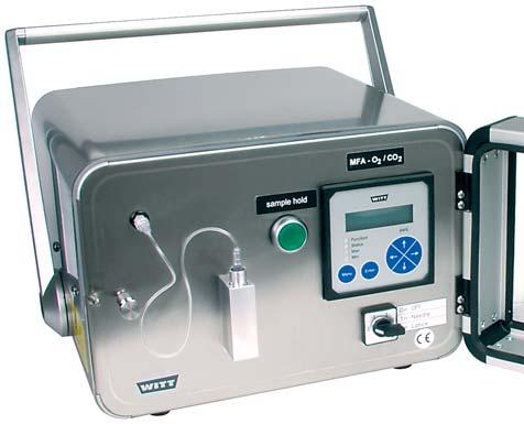 WITT-GASETECHNIK GMBH & CO KG GAS ANALYSERS Portable multi-functional Analyser MFA for, C, He or /C Analysing System for the monitoring of protective atmospheres in food packaging and welding.