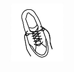 FOOTWEAR AND PODIATRY Continuing Figure 1: Lacing for Narrow Heel or Foot: Follow a normal lacing pattern up to the last pair of holes. For narrow feet, use shoes with staggered eyelets.