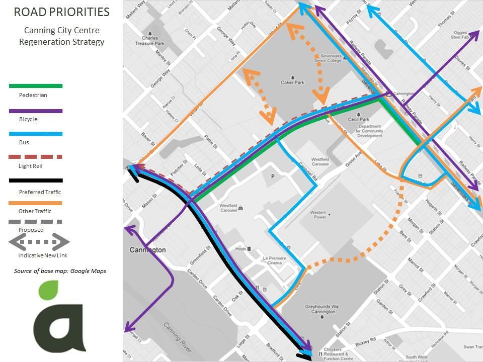 3. Transport Strategy 3.1 Mode Accessibility The main aim of movement strategy as mentioned in the project context is to ensure sustainable transport practices in the Canning City Centre.