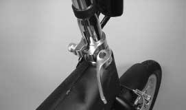 To unlock (open) a quick release binder, pull the lever out away from the handlebar as shown in (A, Figure 12).