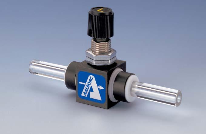 BARSTOCK VALVES VT MVT TM Metering valves are constructed of PTFE and PCTFE materials. Non-fl uid contacting external parts are made of anodized aluminum.