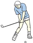 Full Swing Teaching Points: Full Swing Fundamentals (cont.) 4. Downswing Legs begin in the downswing by moving towards the target.