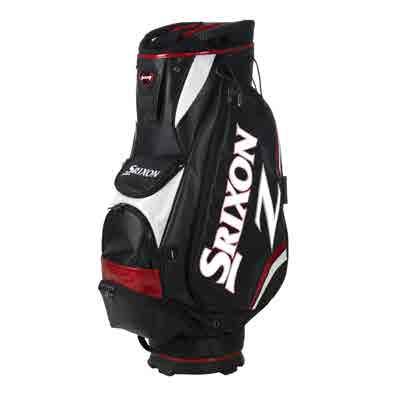 SRIXON TOUR STAFF BAG LOGO FRIENDLY 9" 5-way Top Exquisite Design 7 conveniently placed pockets plus 2 inner zipper pockets Ergonomic front handle Insulated cooler pockets Waterproof Zipper with