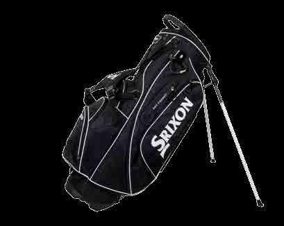 SRIXON WATERPROOF STAND BAG 9" 4-way top 2 full length club dividers Light weight nylon fabric with waterproof coating Extended handle for easy loading