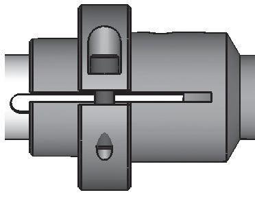 Standard Stub Shaft - Before assembly, insert the set screws (6A) into the stub shaft (6E), leaving them loose so as not to penetrate the inner diameter.