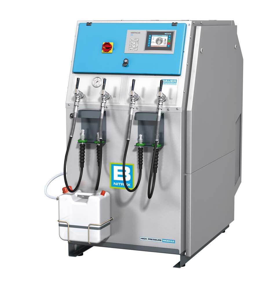 BAUER KOMPRESSOREN B-NITROX SYSTEMES B-NITROX COMPRESSORS 15 VERTICUS 5 NITROX EXTRA POWERFUL STATIONARY NITROX COMPRESSOR SYSTEMS The successful VERTICUS series was developed and constructed to meet