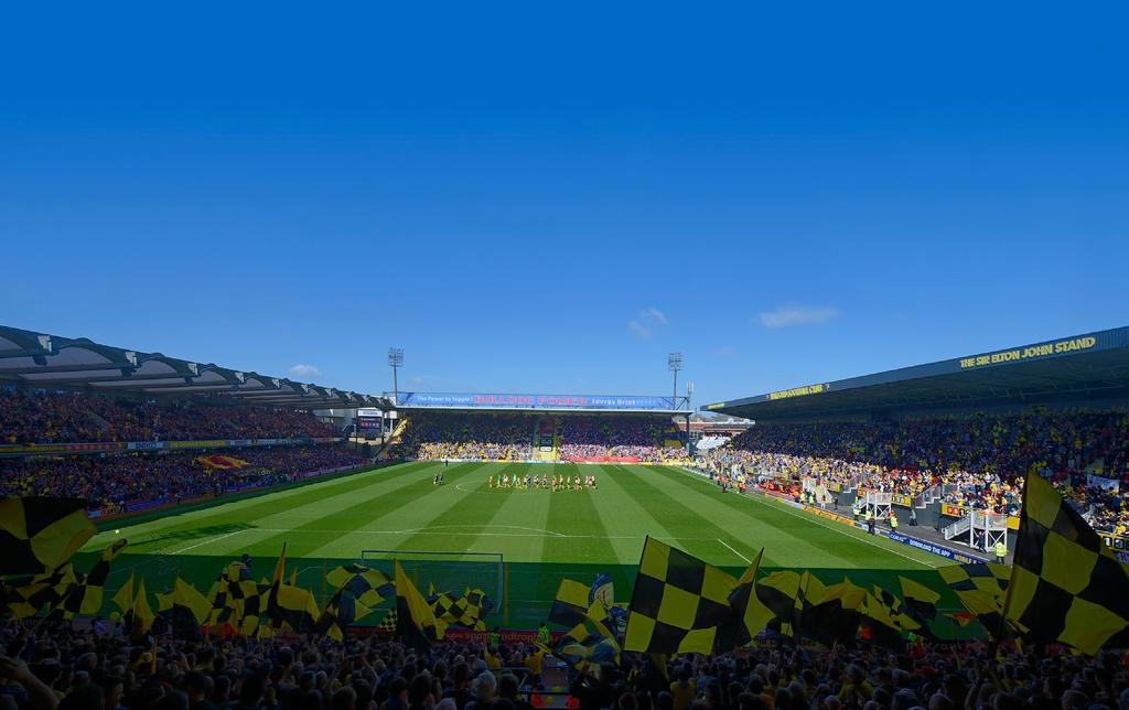 WELCOME TO VICARAGE ROAD THE HOME OF WATFORD FOOTBALL CLUB Thank you for choosing to come and watch Watford FC.