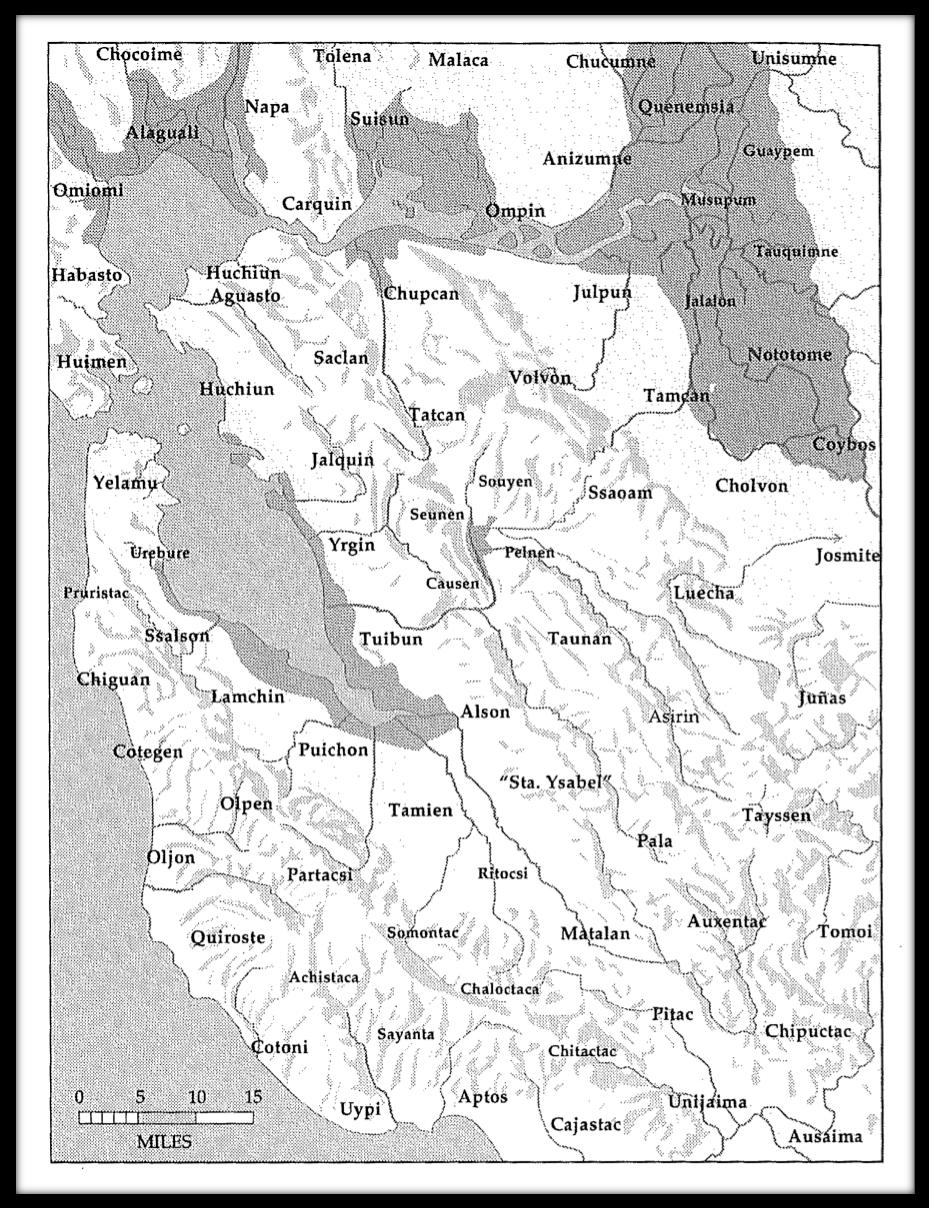 Tribal Regions of The San Francisco Bay Area: southern perspective Courtesy of Randall Milliken.