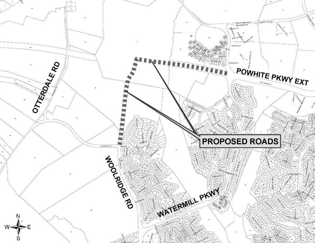 Concept Description Screening Result Figure 45: Concept #42 Powhite Parkway Extension to Woolridge Road Concept #42 Powhite Parkway Extension to Woolridge Road Extended ( Little Powhite ) (Figure 45)