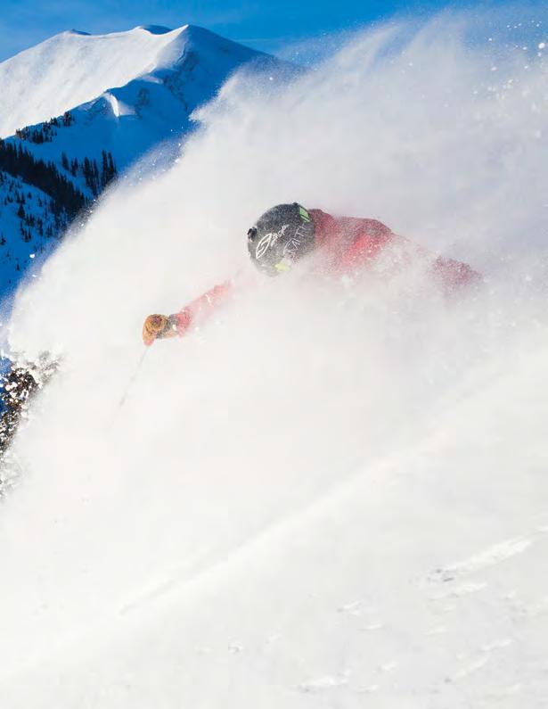SKIING AND SNOWBOARDING WINTER Enjoy pristine powder and untracked runs on the back side of Aspen Mountain followed by an intimate lunch at a wood stove-heated cabin in the