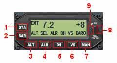 6.3 ALTITUDE/VERTICAL SPEED SELECTOR/ALERTER S-TEC ST360 The Altitude Selector/Vertical Speed Selector/Alerter (ASA) enables the pilot to preselect altitudes and rates of climb or descent to be used