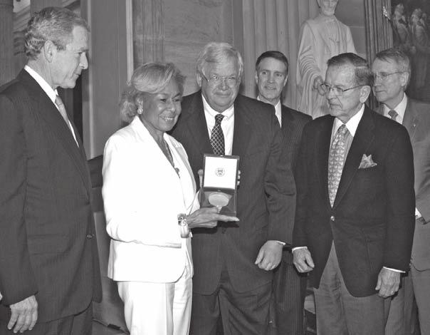 In 1956, Jackie Robinson received the prestigious Spingarn Medal, the highest award given annually by the NAACP for outstanding achievement by an African American.