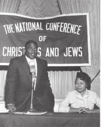Chairman of its Brotherhood Week in 1968. Following his untimely death in 1972, his extraordinary commitment to youth was recognized when his wife Rachel founded the Jackie Robinson Foundation (JRF).