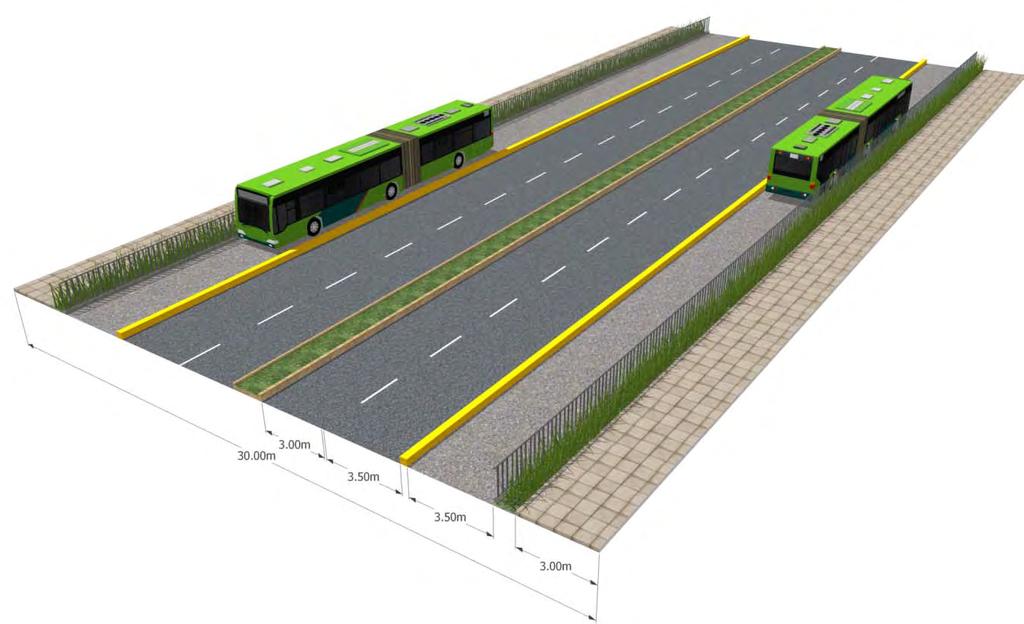 If kerbside bus lane is unavoidable, then we recommend guardrails along the footpath