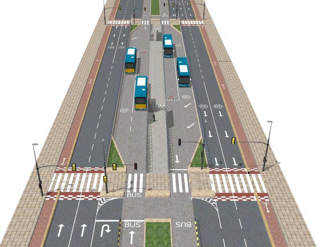 Designing for express BRT service A long station length, with adequate taper is