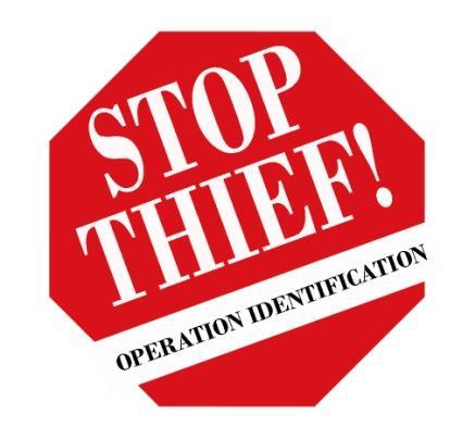 Operation Identification FREE Register any item with a serial number (bicycle, laptop, mp3 player, tablet, etc.