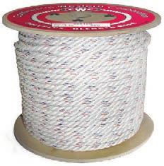 3 Strand 3 Strand MANILLO Stronger, half the weight, and lower cost perfoot than manila rope, CWC MANILLO offers all the features of monofilament polypro, with natural manila color.