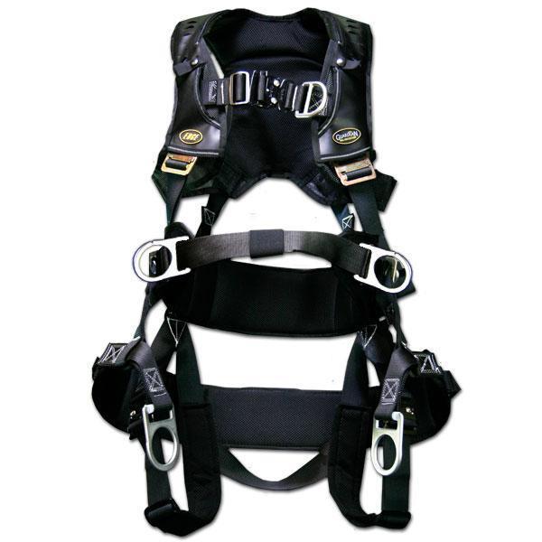 Used as a fall protection harness on steel structures such as bridges where the person wearing the harness is welding.