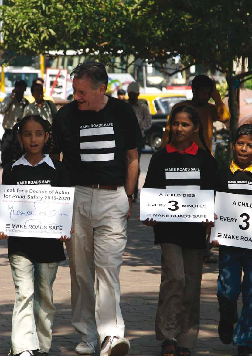 Actor and broadcaster Michael Palin campaigning for a