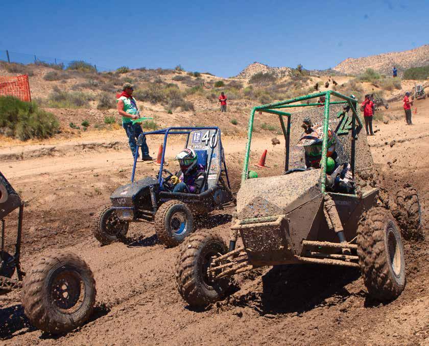 BAJA SAE challenges engineering students to design and build an off-road vehicle that will survive the severe punishment of rough terrain.